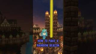 How to Make a Rainbow Beacon in Minecraft! 🌈 #redstone #minecrafttutorial #minecraftideas #minecraft