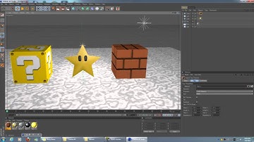 Cinema 4D Tutorial: Mario Objects - Star, Question Block, Brick Block & Coin /w Commentar