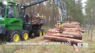 John Deere dévoile le petit porteur 910G en première mondiale à Euroforest  - YouTube