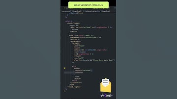 100%🔥 Email Validation in React JS #shorts #short #trending #viral #ytshorts #reactjs #reels
