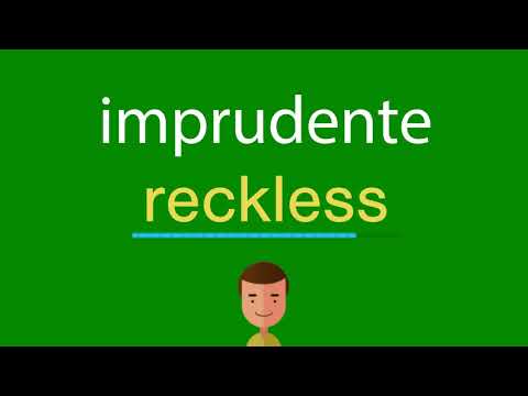 Vídeo: Is imprudência em inglês é palavra?