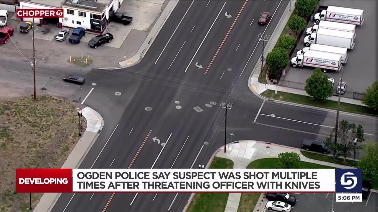 Man shot by officer after lunging at him with knife in Ogden, police ...