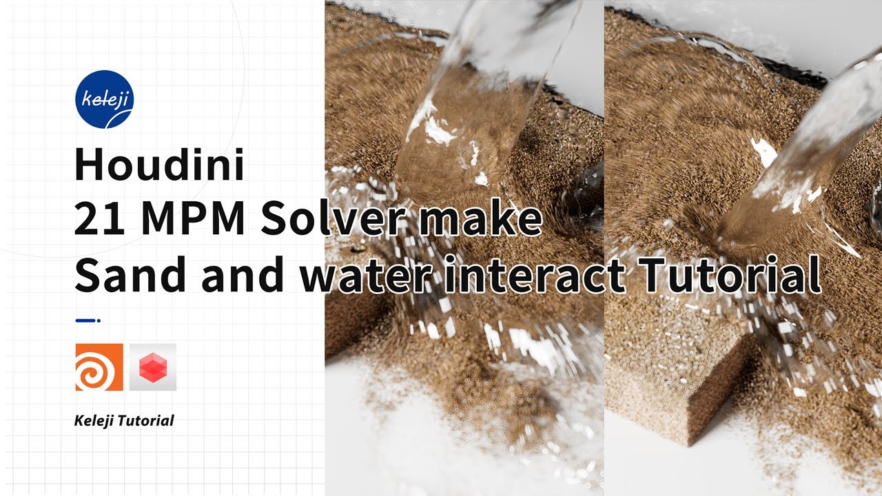 Houdini 21 MPM Solver make Sand and water interact Tutorial - YouTube