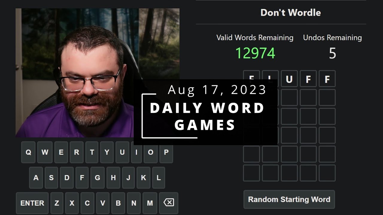 Don't Wordle and other daily games! - Dec 16, 2023 