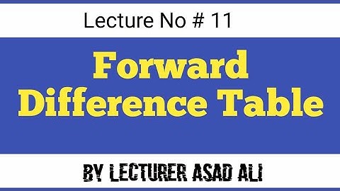 numerical analysis forward difference operator ist and 2nd order