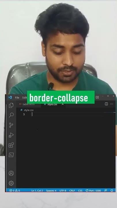 Border Collapse In CSS | CSS Table - YouTube