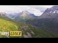 Mountain landscape with a rainbow 4k  free drone footage