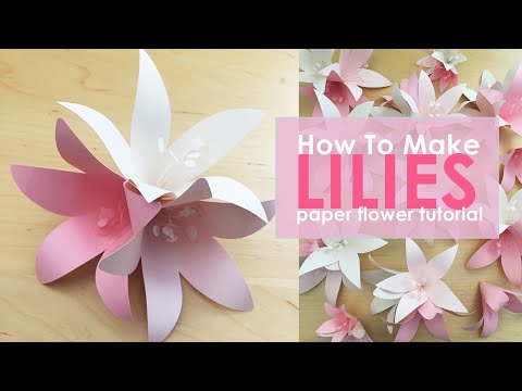 Cara Membuat Kertas Bunga Lilies | Kertas Bunga Tutorial | Lily Bunga | DIY Mudah Kertas Bunga
