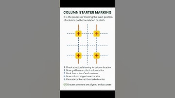 Basic Knowledge for Civil Engineering | Column Starter Marking | #Shorts #Building