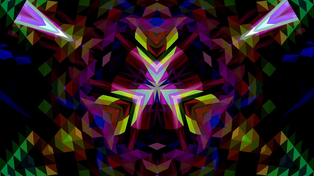 Kaleidoscope Techno Pixel Art Animation 4K Visuals - Techno Electronic ...