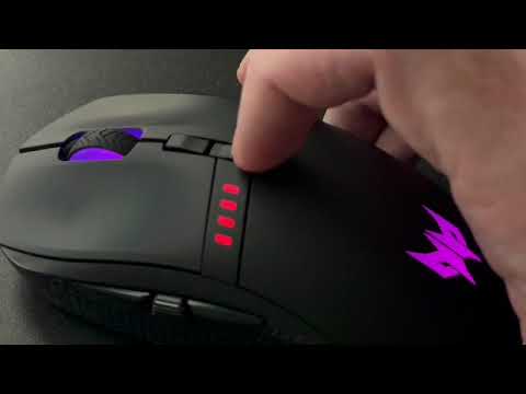 Acer Predator Cestus 350 Wireless Gaming Mouse, Premium gaming mouse with physical DPI switch and cu