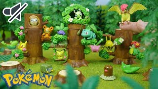 ポケモンの森  Pokemon Forest RE-MENT Miniatures | No Music ASMR
