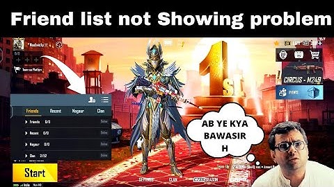 BGMI Friend list Not Showing Problem 😥😥 New Glitch || How to fix friend list not showing glitch BGMI