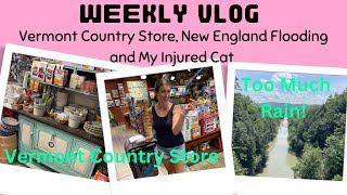 Cats Don’t Always Land on Their Feet | Injured Kitty | A Trip to Vermont Country Store | Floods!