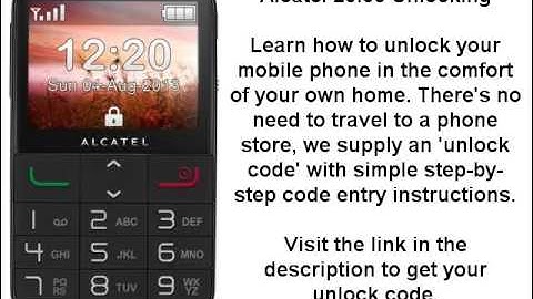Unlock Alcatel 20.00 (2000A 2000G 2000X) - Network Key