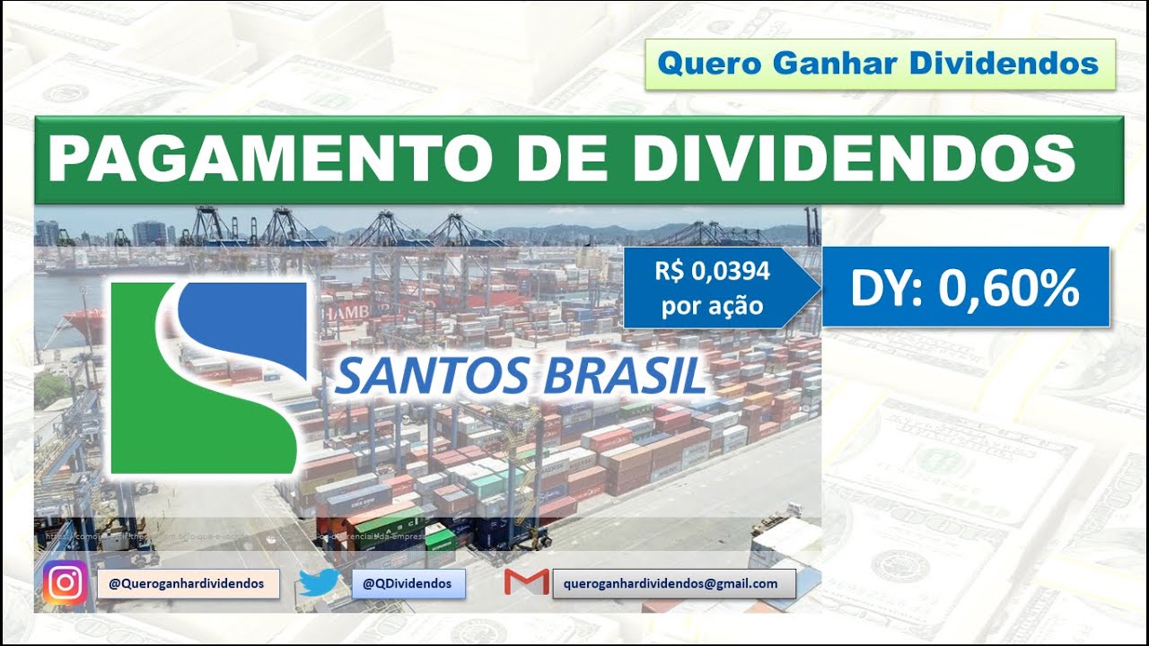 Santos Brasil pagará R$ 33,9 milhões em Dividendos #STBP3 #SantosBrasil #Logística #Porto #Dividendo