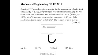 GATE 2011 ME Part II