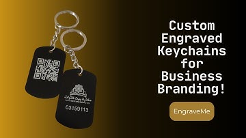 How I engrave Logo & QR codes on aluminum tags - Custom promotional Keychain for businesses