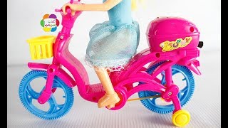 دراجة باربى الجديدة واجمل لعبة دراجات حقيقية للاطفال العاب بنات واولاد  ومتعلقات العروسة باربى الدمية - YouTube