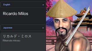 Ricardo Milos in different languages meme