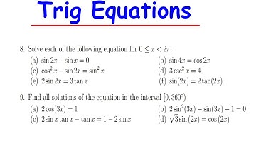 Solving Trig equations