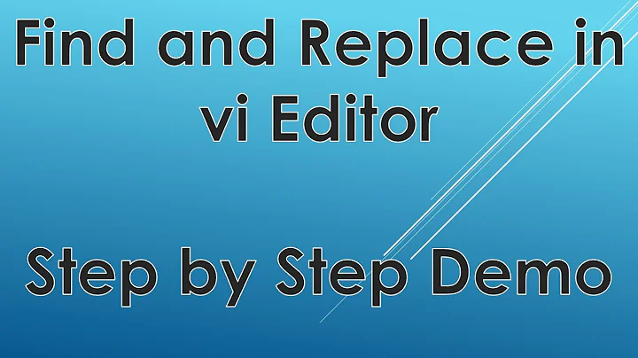 Find and Replace a word in vi editor | Replacing Exact Word Demo