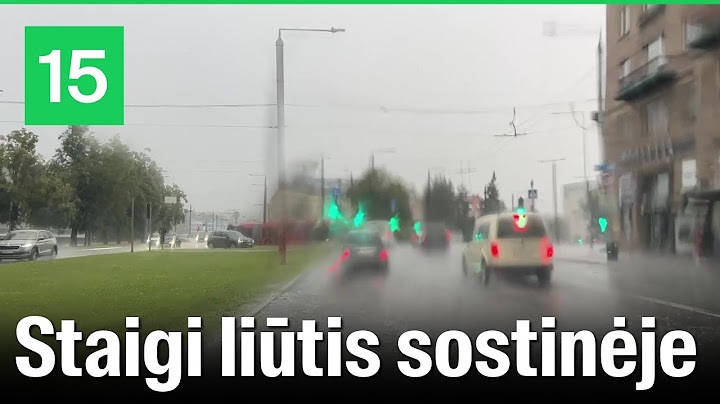 Eismo sąlygas Vilniuje apsunkino staigi liūtis
