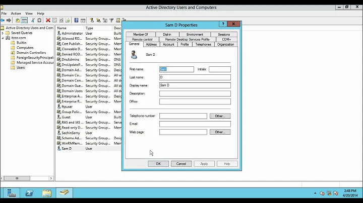 How to Create a Domain User Account in windows server 2012