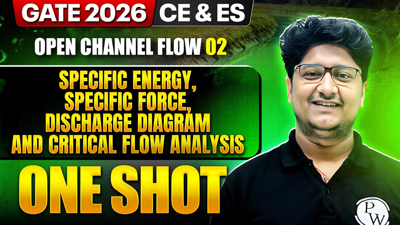 Open Channel Flow 02 : Specific Energy & Force, Critical Flow | CE & ES ...