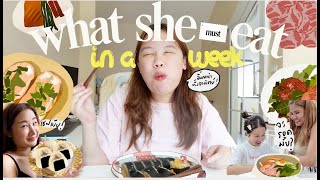 What She eats in a week บริ๊งทำสรันต้องกิน ทำอาหารให้เพื่อนกิน 7 วัน สภาพ🤣🥦✨ | Brinkkty (KEWPIE)