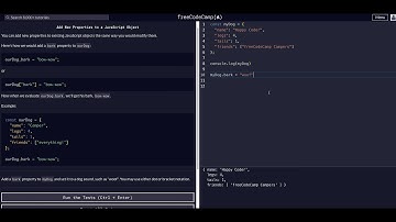 Add New Properties to a JavaScript Object - Free Code Camp Help - Basic Javascript - Data Structures