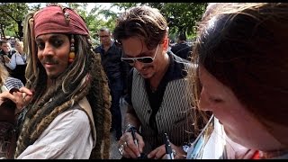 Meeting Johnny Depp and other pirates at Disneyland