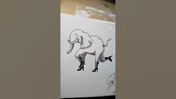 Как нарисовать слона