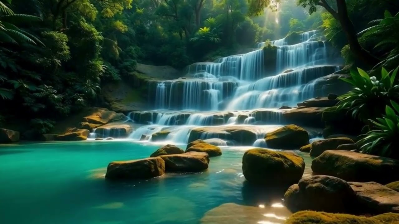 Waterfall Sounds for Deep Sleep 🌊 Relaxing Nature Music, Stress Relief & Healing Meditation