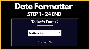Learn the Date Object by Building a Date Formatter step 1 - 24 END - freeCodeCamp
