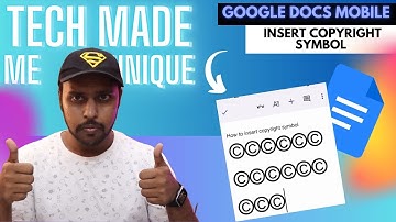 How to insert copyright symbol in Google docs mobile | how to add copyright sign in docs mobile