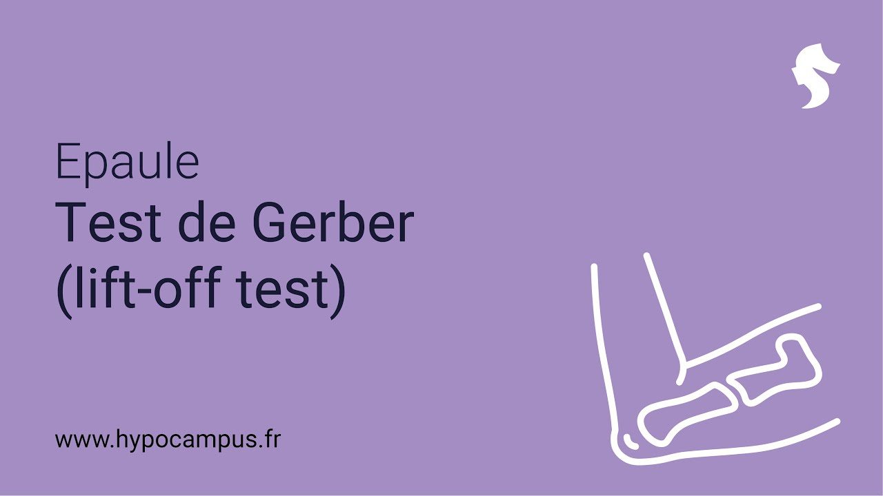 Epaule Test de Gerber (liftoff test) YouTube