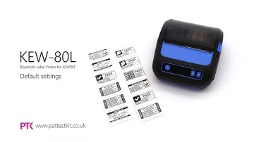 KEW 80L Bluetooth Printer - Default Settings for KEWPAT