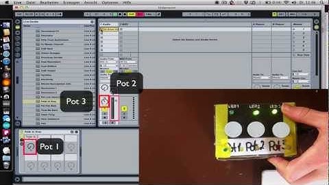 DIY USB - MIDI Interface: Arduino (FW Hiduino), 8/1Multiplexer, 3 Potis & some LEDs