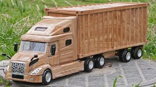 Model Truck - Trailer Truck Volvo VNL Semi (2024) | ASMR Woodworking