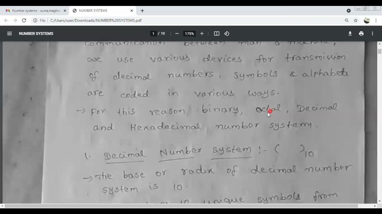 JNTUK R20 CSE I YEAR II SEM CO UNIT 1 LECTURE 1 NUMBER SYSTEMS YouTube