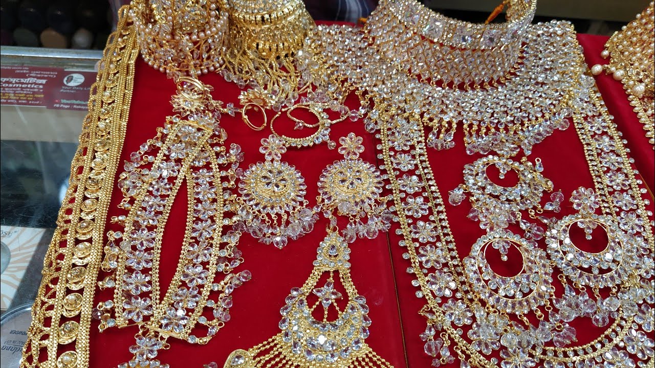 Just wow রিয়েল স্টোনের বিয়ের কমপ্লিট ব্রাইডাল সেট কিনুন! Real Stone wedding  bridal set buy bd.