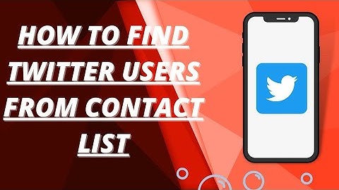 How To Find Twitter users From Contact List