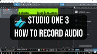 Learn Studio One 3 | Recording Audio in Studio One - YouTube