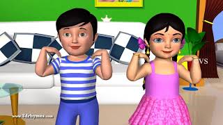 Learn Body Parts Song   3D Animation English Nursery rhyme for children