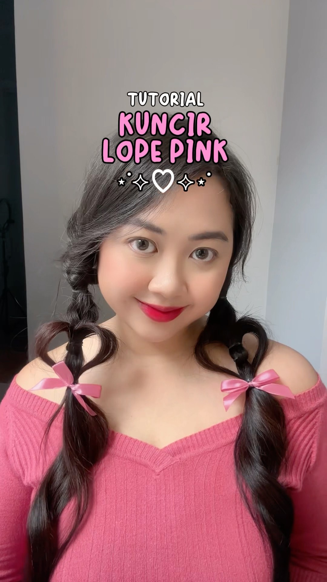 TUTORIAL KUNCIR LOPE PINK ??? | Klara Tania #shorts