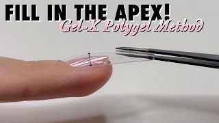 The EASIEST Way To Fill In The Apex Of Gelly Tips (Full Cover Nail Tips) Aprés POLYGEL Dupe Method screenshot 3