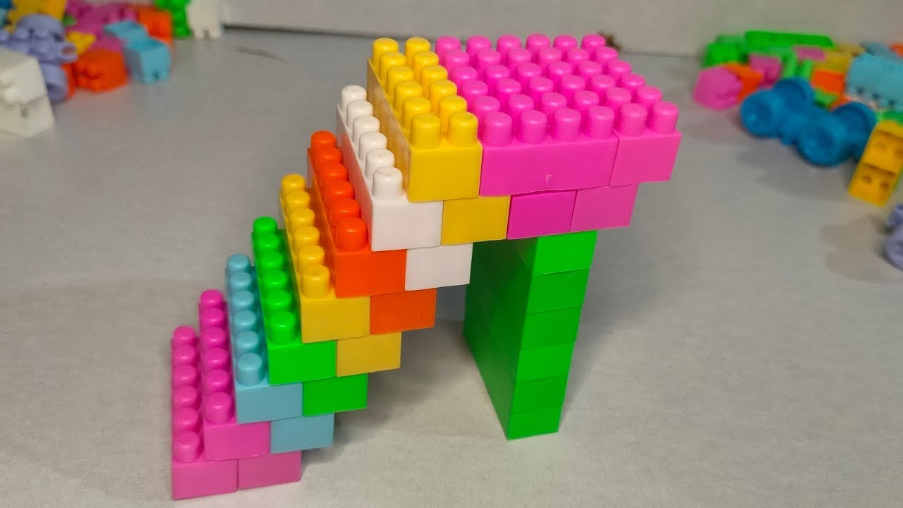 Satisfying DIY Blocks Stair/ ASMR/ Building Blocks Fun game/ How to ...
