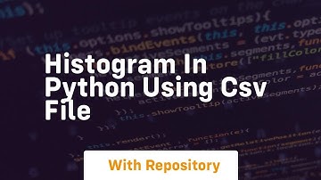 histogram in python using csv file