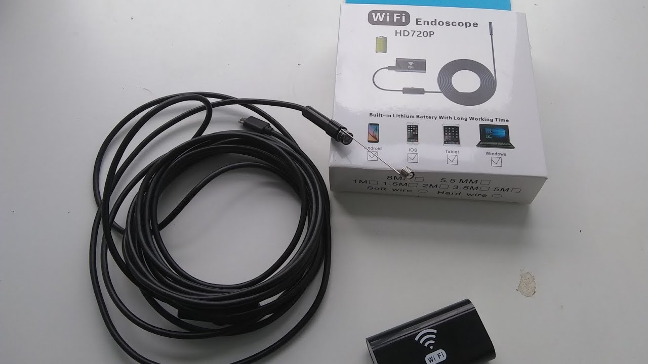 Review of WiFi endoscope HD720P YouTube